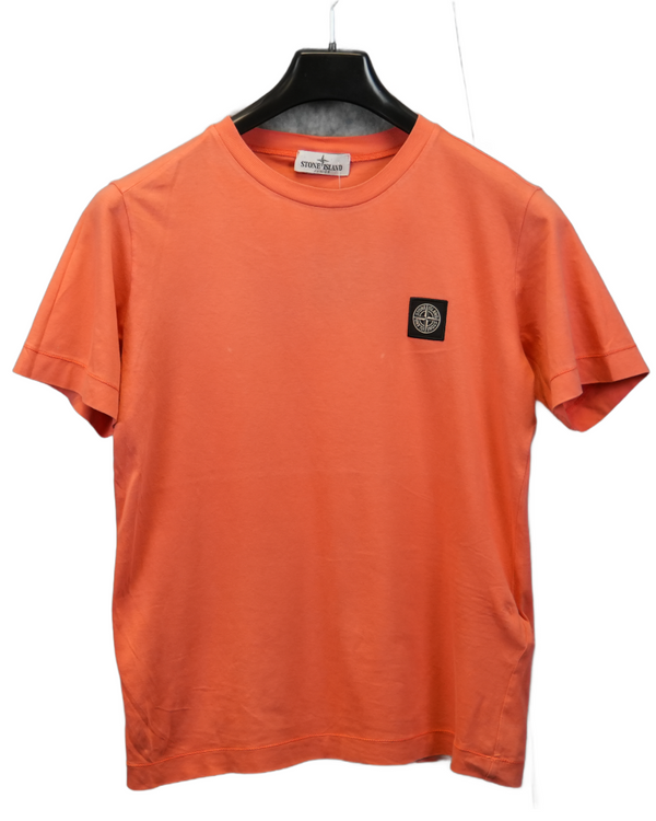 Stone Island Kids Patch Project T-Shirt coral front view