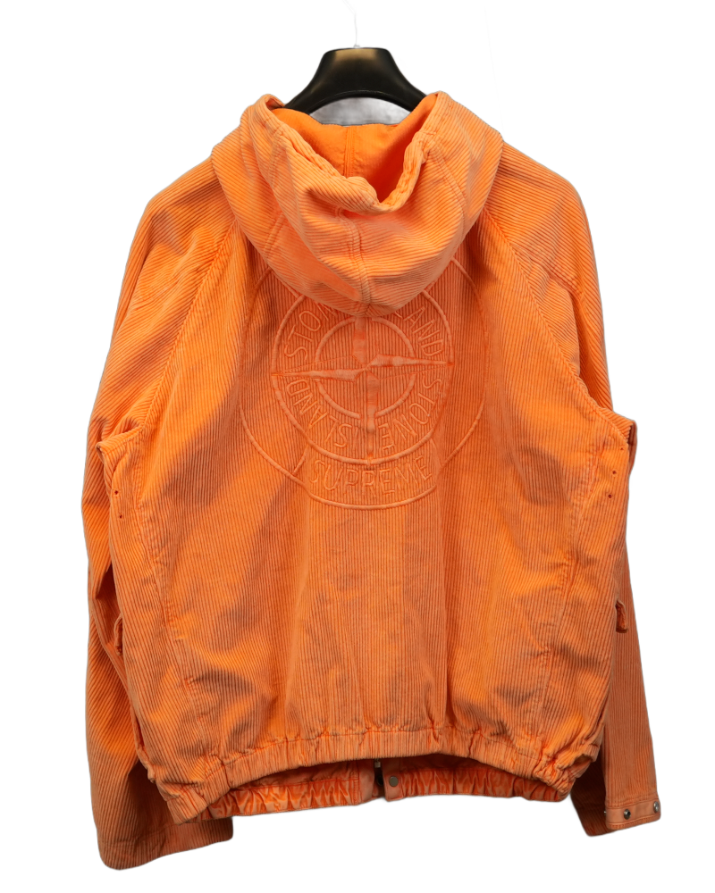 stone island  X Supreme Cordyroy 500 Frost Orange back view