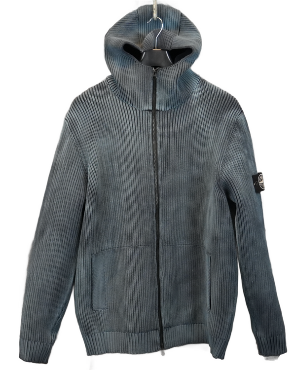 Stone Island Hand Corrosion President Knit Blue front view