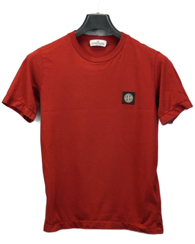 Stone Island Junior Patch Project T-Shirt Red front view
