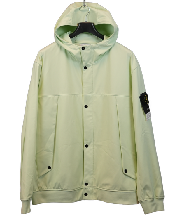 Stone Island Light Soft Shell-R E.dye Technology In Recycled Polyester Mint front view