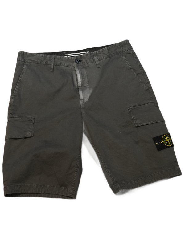 Stone Island Cargo Shorts Grey front view