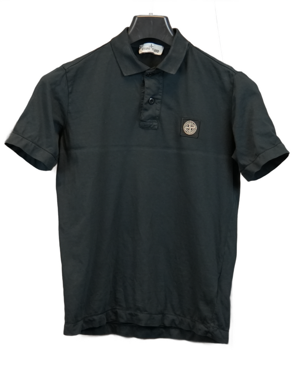 Stone Island kids Patch Project Polo Shirt Navy Blue front view