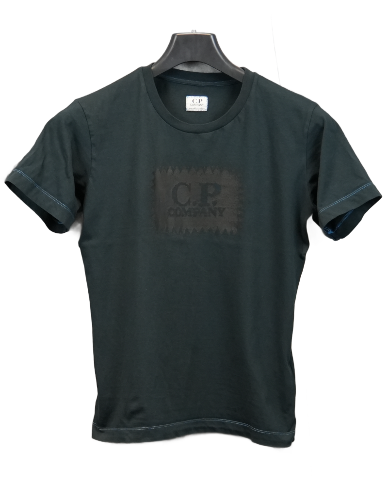 C.P. Company Kids Front Print T-Shirt Navy Blue front view