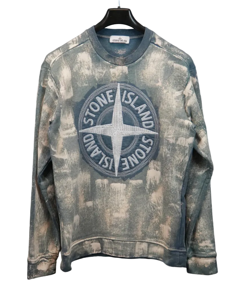 stone island X Snowbeast embroidery crewneck front view