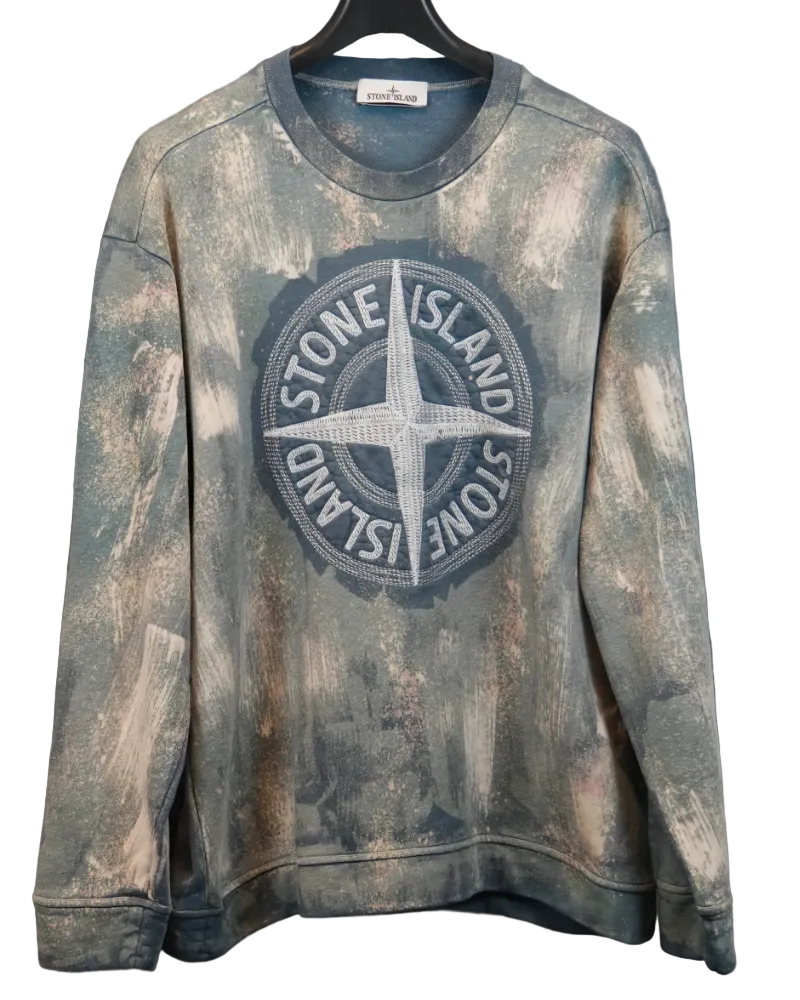 Stone island X Snowbeast Embroidered crewneck front view