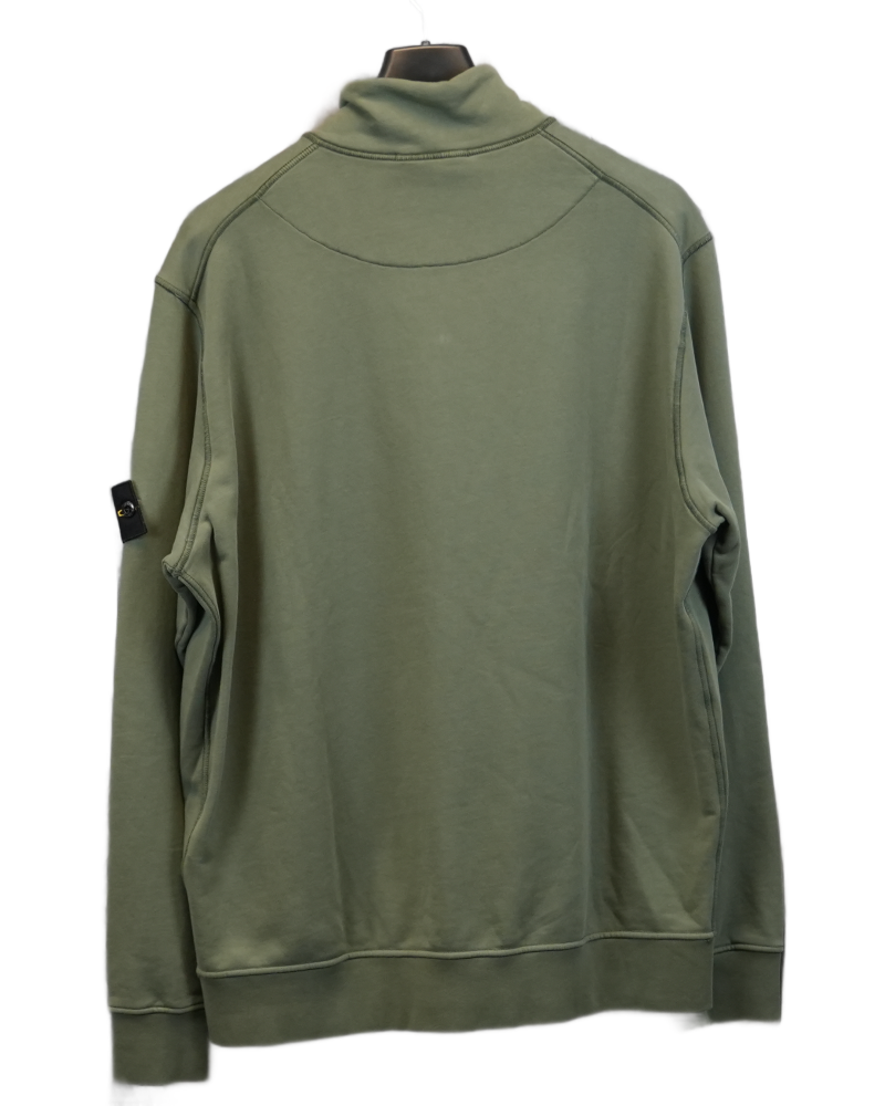 Stone Island Full Zip Sweater Green back view
