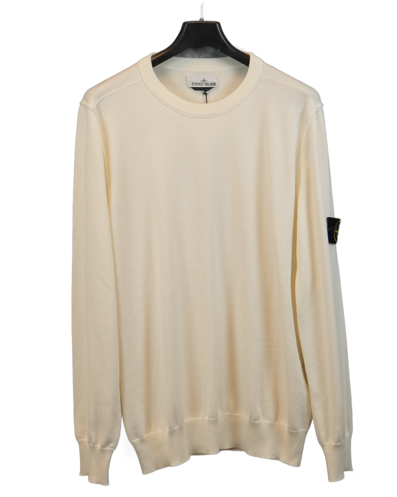 Stone Island Lightweight Knit white front view