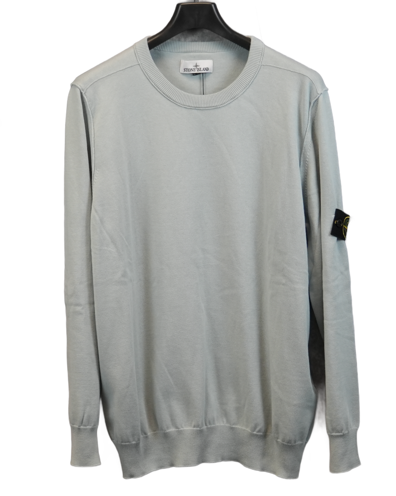 Stone Island Lightweight Knit light blue front view
