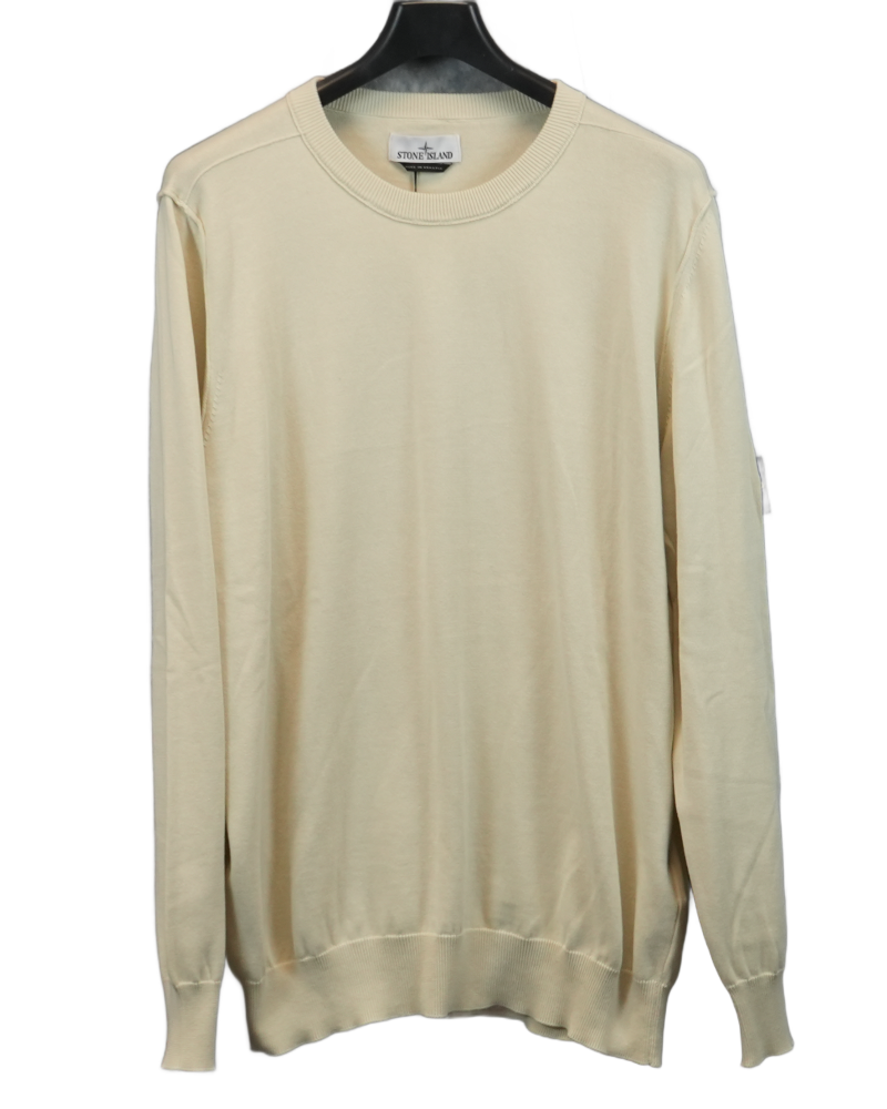 Stone Island Lightweight Knit cream front view