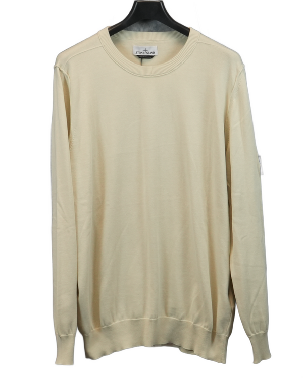 Stone Island Lightweight Knit cream front view