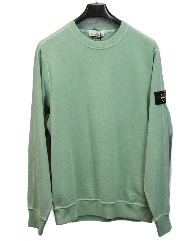Stone Island Old Treatment Cotton Crewneck front view