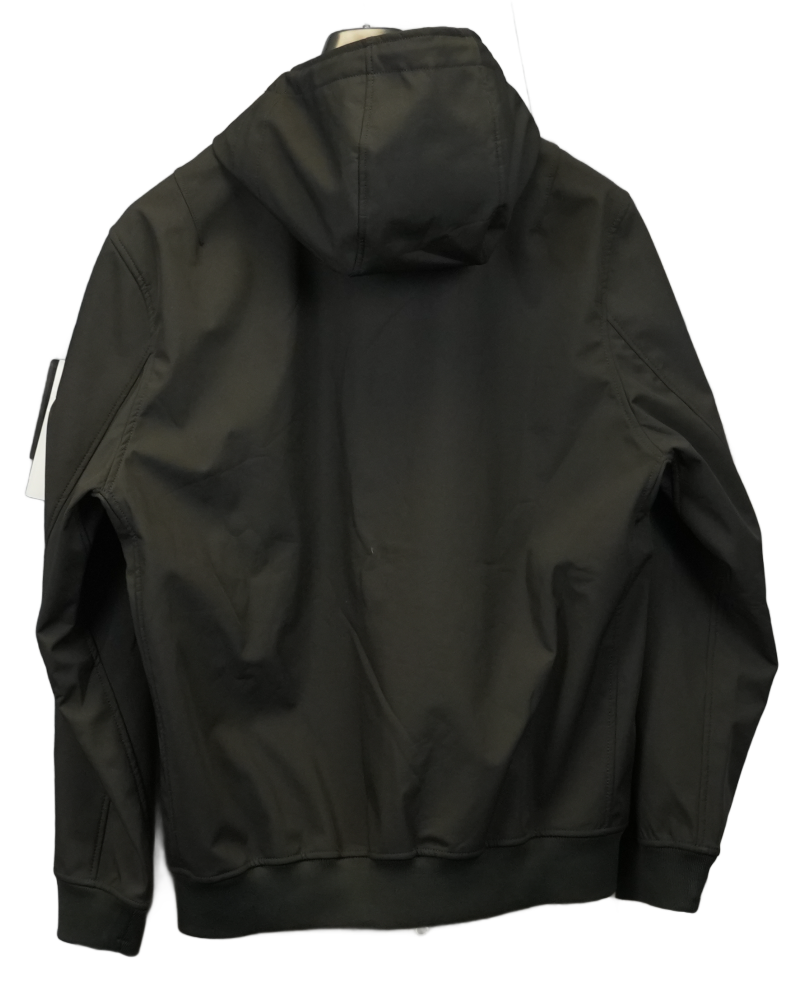 Stone Island Soft Shell-R Edye Jacket black back view