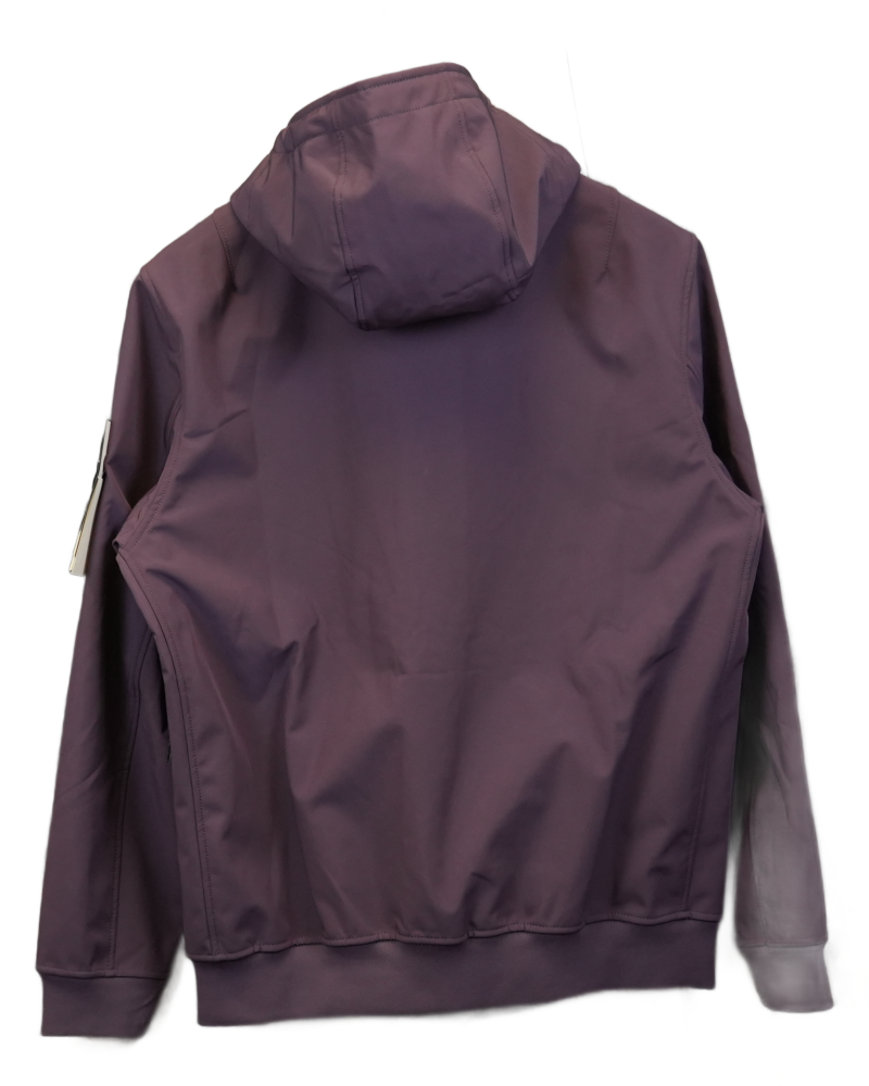 Stone Island Soft Shell-R Edye Jacket purple back view
