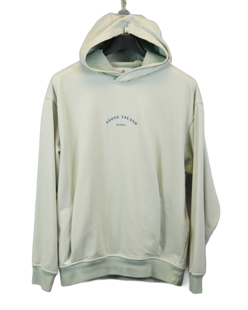 Stone Island Reflective Marina Hoodie Green front view