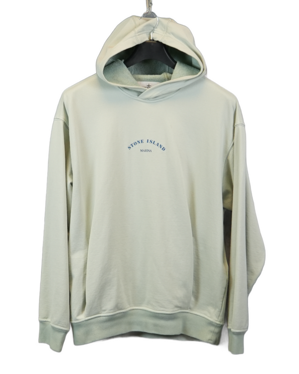 Stone Island Reflective Marina Hoodie Green front view