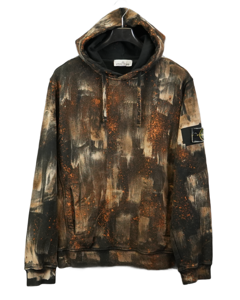 Stone island X SnowBeast Custom Hoodie multi front view