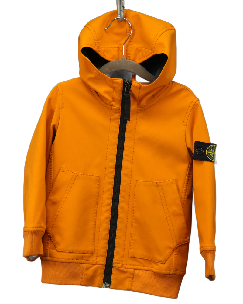 stone island soft shell junior  orange front view
