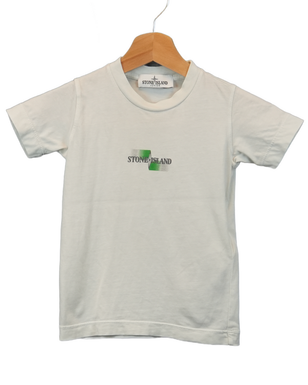 Stone Island Spell Out T-Shirt White front view