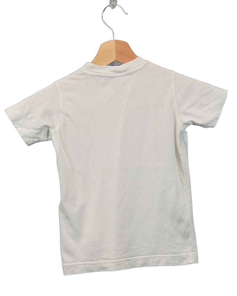 Stone Island Spell Out T-Shirt White back view