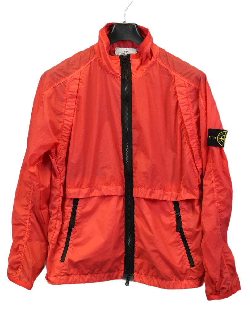 Stone Island Lamy Velour Jacket Red front view