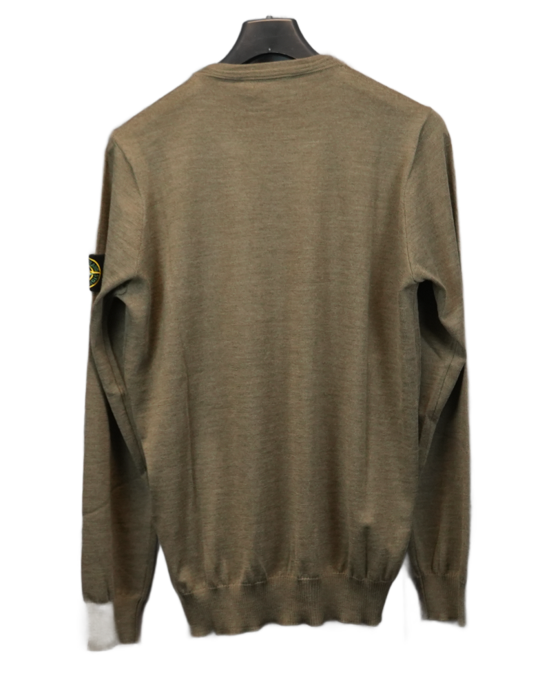 Stone Island Lightweight Knit Crewneck Green back view