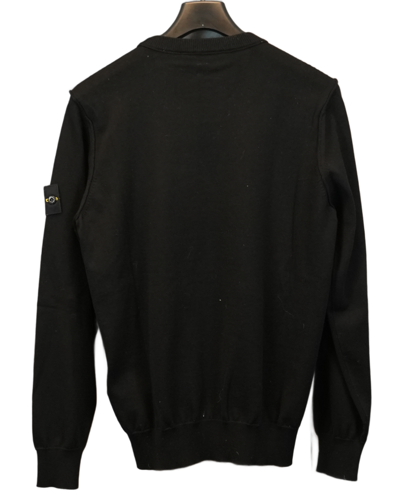 Stone Island Lightweight Knit Crewneck Black back view