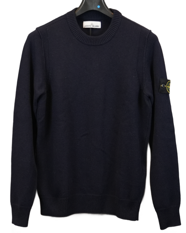 Stone Island Heavy Knit Crewneck Navy front view