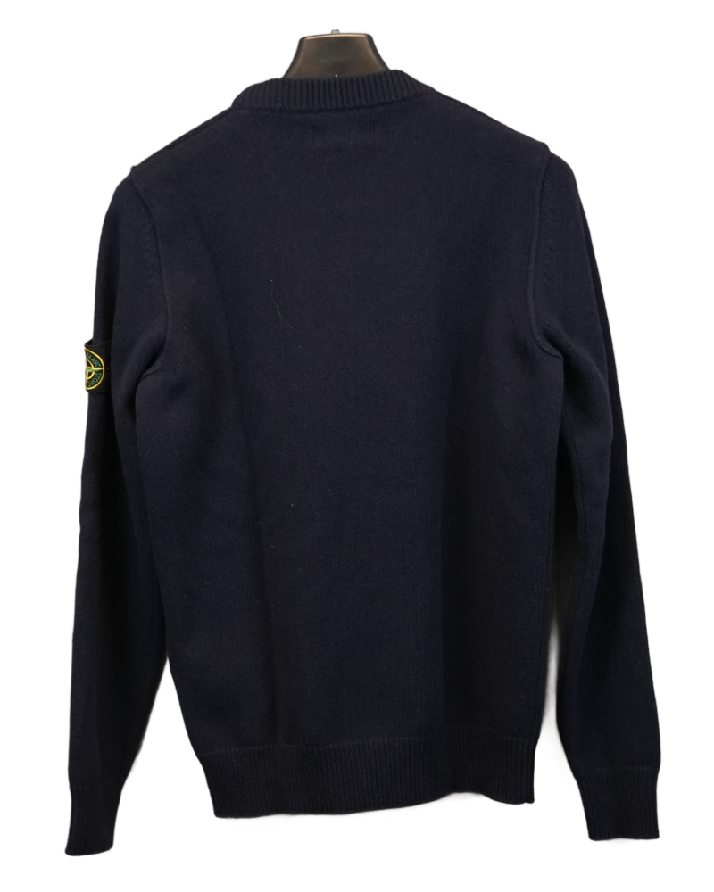 Stone Island Heavy Knit Crewneck Navy back view