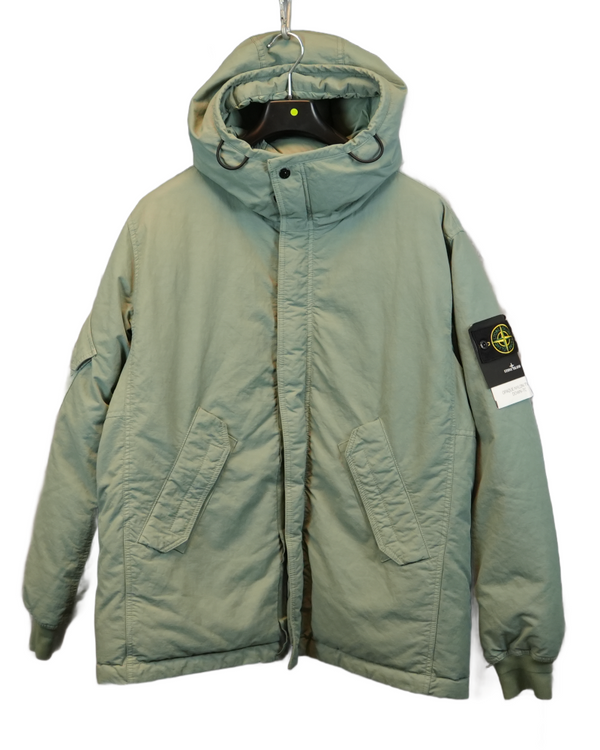 Stone Island Opaque Nylon Twill Down TC Green front view