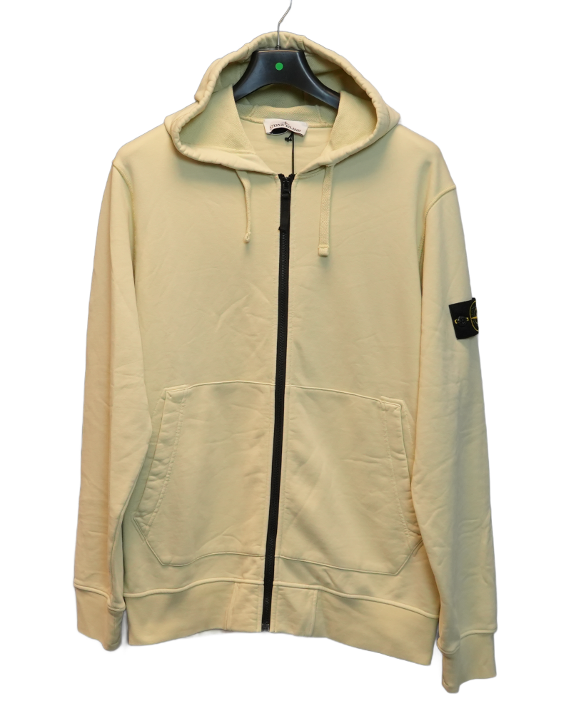 Stone Island Full Zip Hoodie Yellow front view