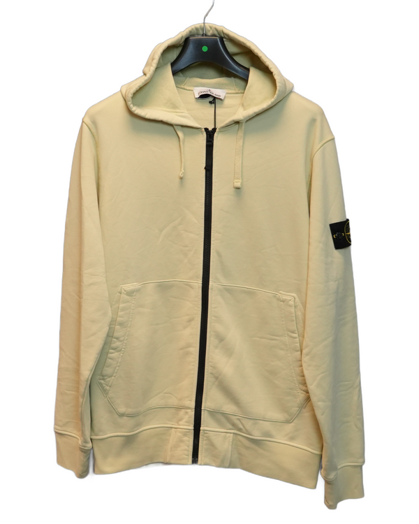 Stone Island Full Zip Hoodie Yellow front view