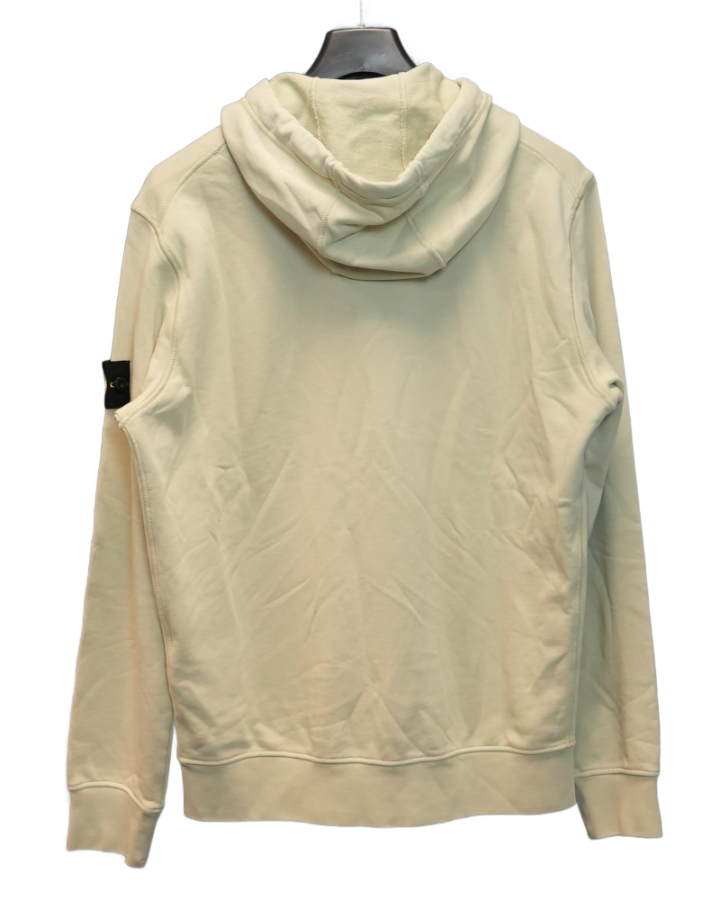 Stone Island Full Zip Hoodie Cream back view