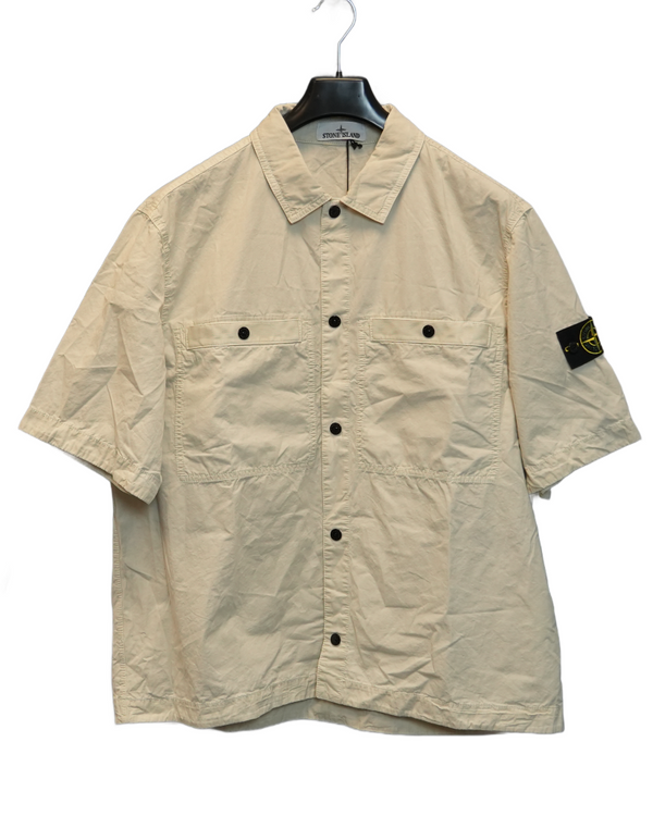 Stone Island Short Sleeved Overshirt Stone front view