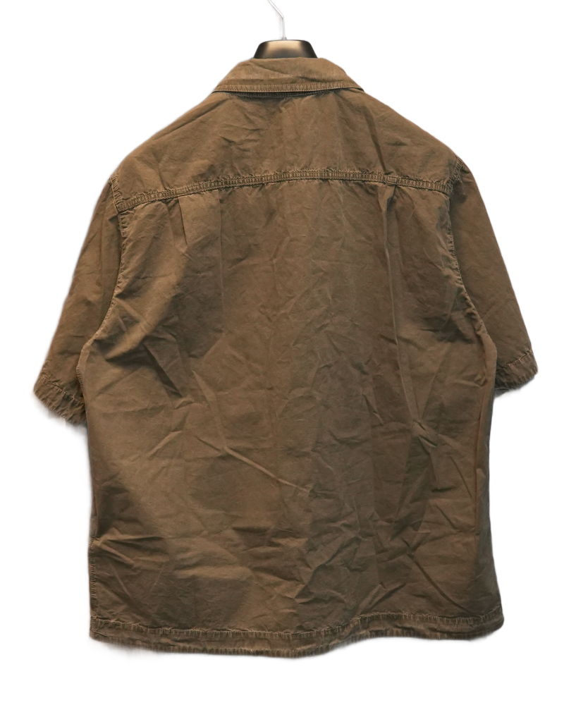 Stone Island Short Sleeved Overshirt Khaki back view