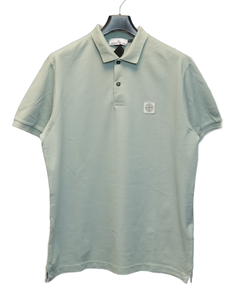 Stone Island Polo Shirt Light Blue front view