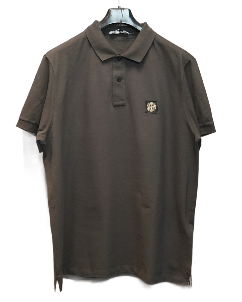 Stone Island Polo Shirt Grey front view