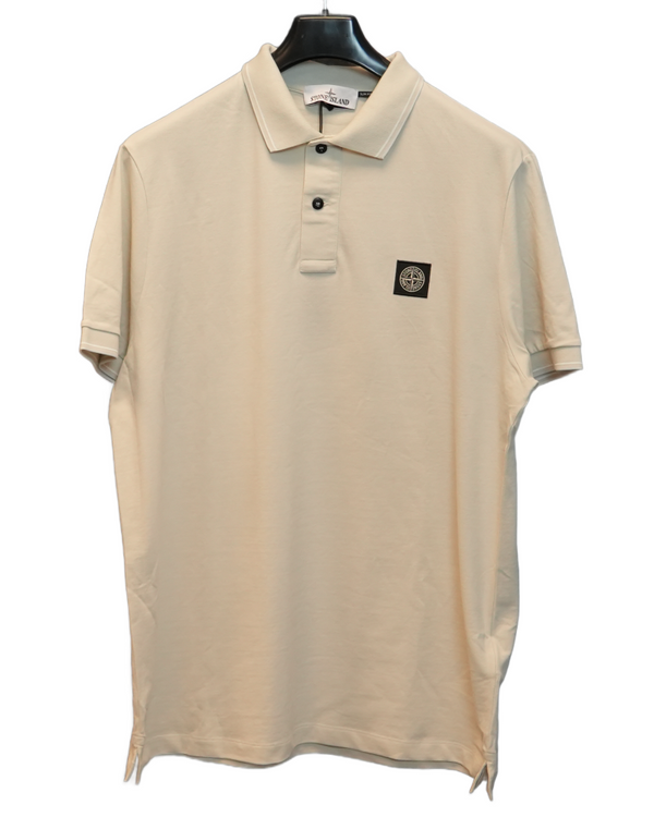 Stone Island Polo Shirt Cream front view