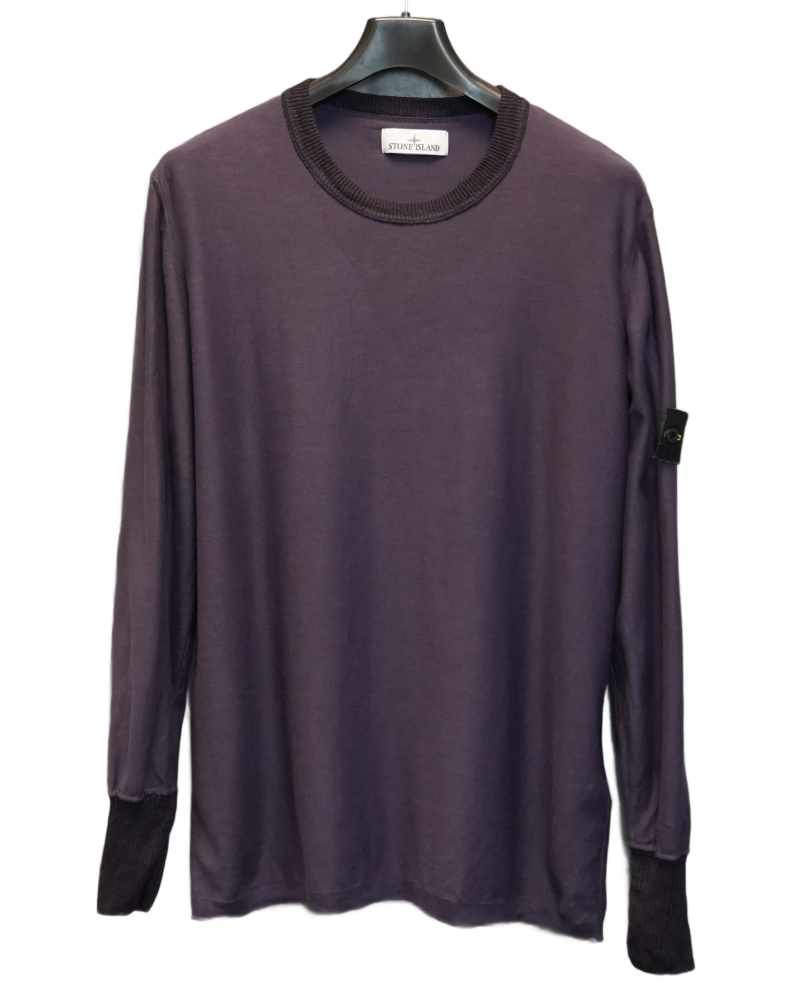 Stone Island Light Weight Crewneck Purple front view
