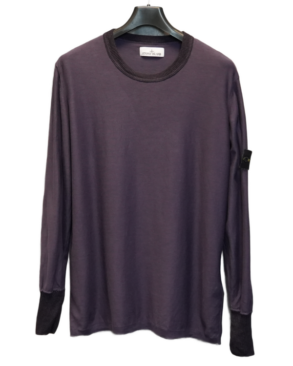 Stone Island Light Weight Crewneck Purple front view