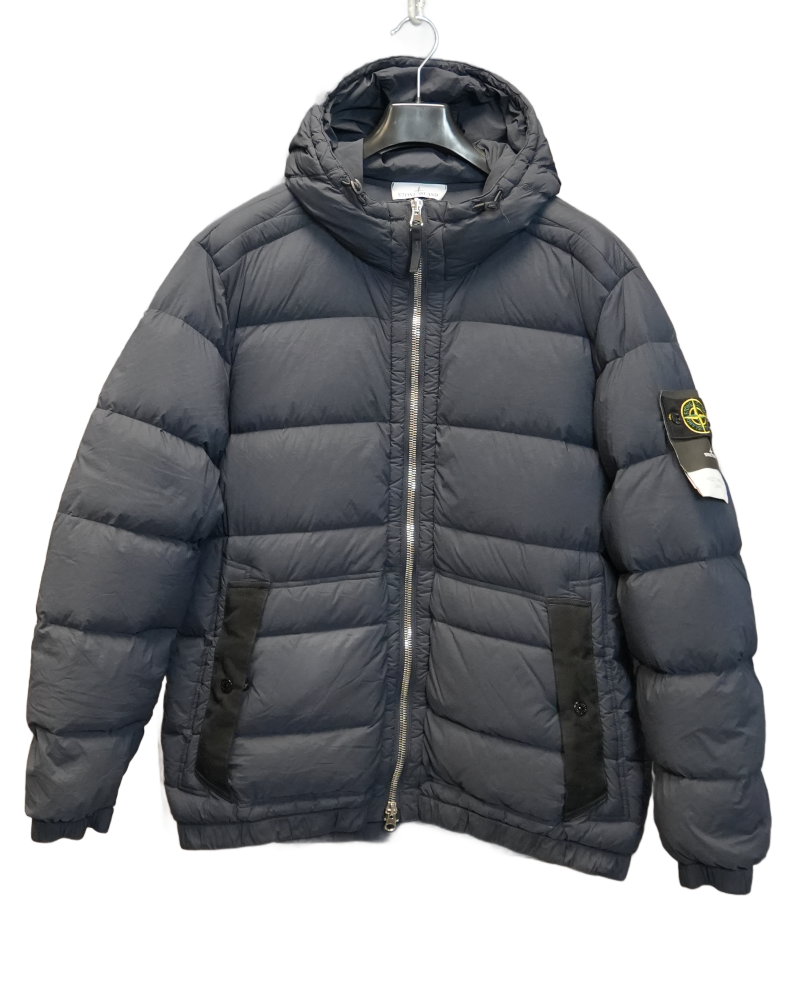 Stone Island Seamless Tunnel Down TC Hooded Navy front view