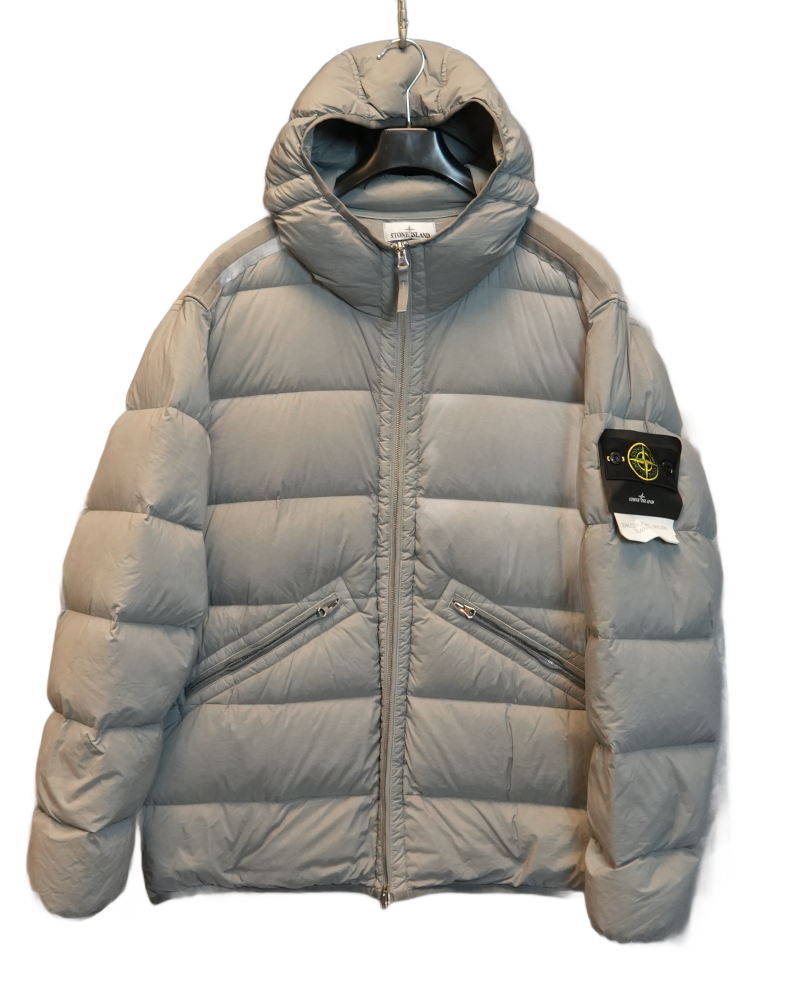 Stone Island Seamless Tunnel Down TC Hooded Grey front view
