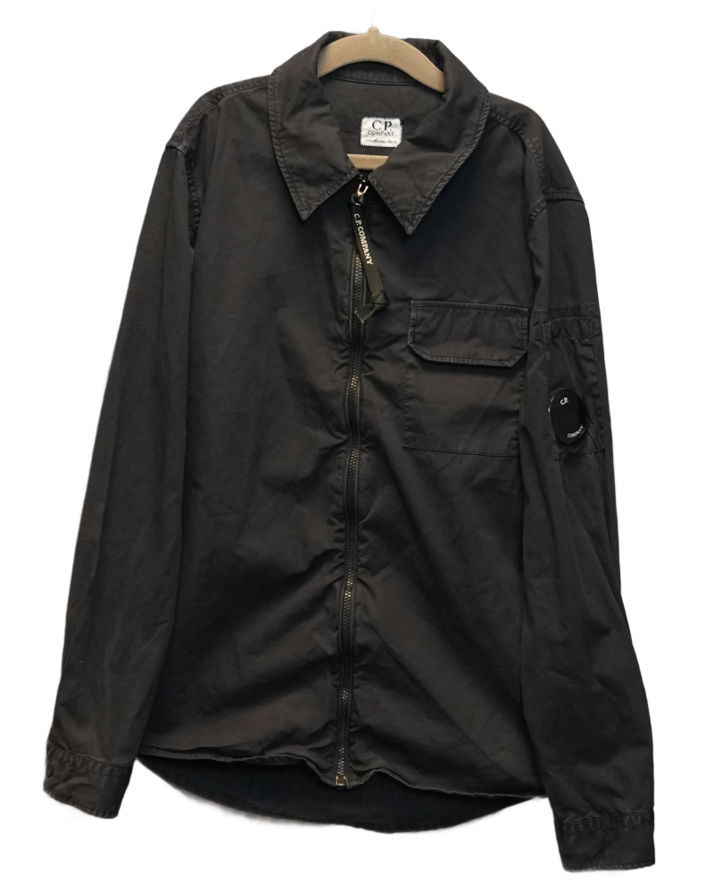 C.P Company Zip up Overshirt Navy front view
