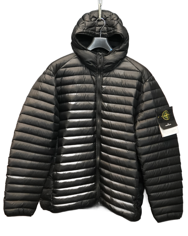 Stone Island Loom Woven R-Nylon Down TC Jacket Black front view