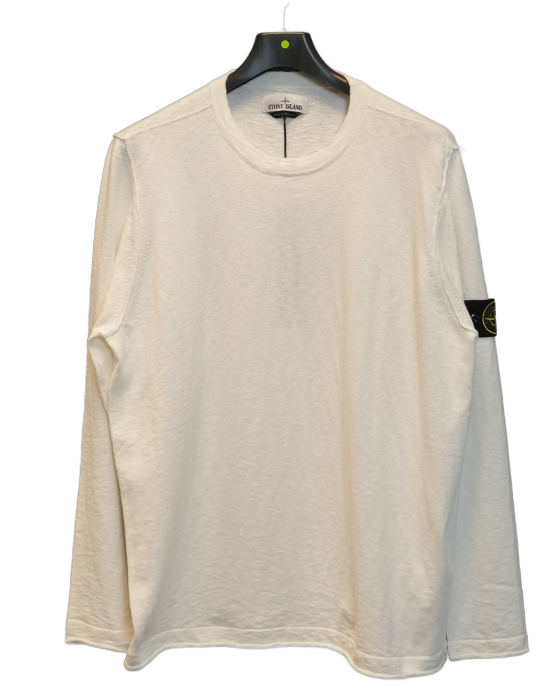 Stone Island Lightweight Knit White front view