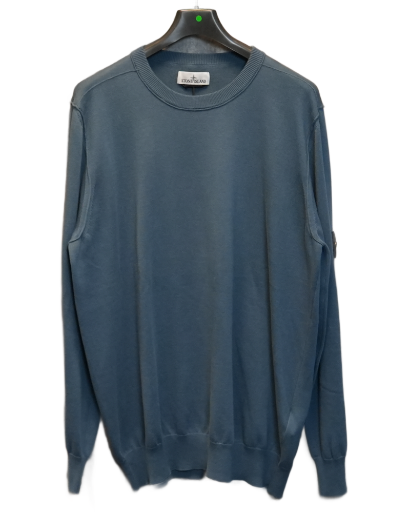 Stone Island Lightweight Knit Blue front view
