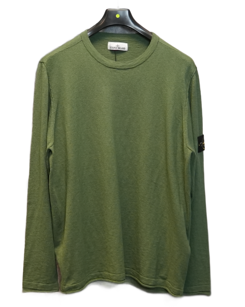 Stone Island Lightweight Knit Green front view