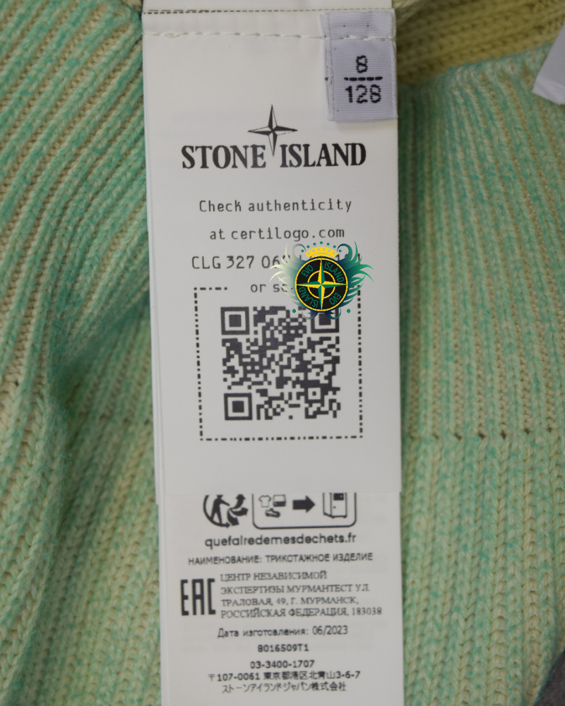 Stone Island Kids Dust Treatment Knitted Sweatshirt Green detail view