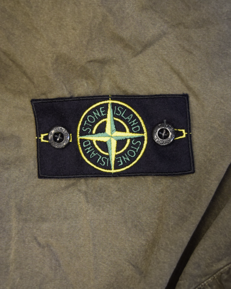 Stone Island Short Sleeved Overshirt Khaki detail view