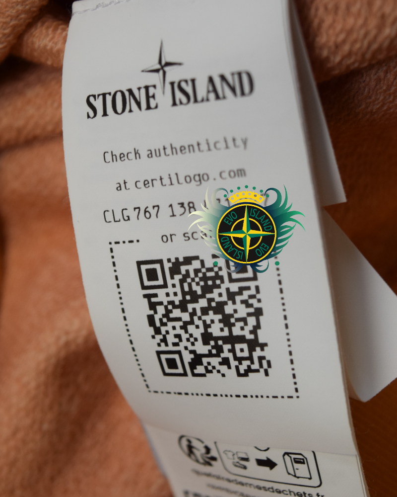 Stone Island Kids Crewneck Sweatshirt Orange Camo detail view